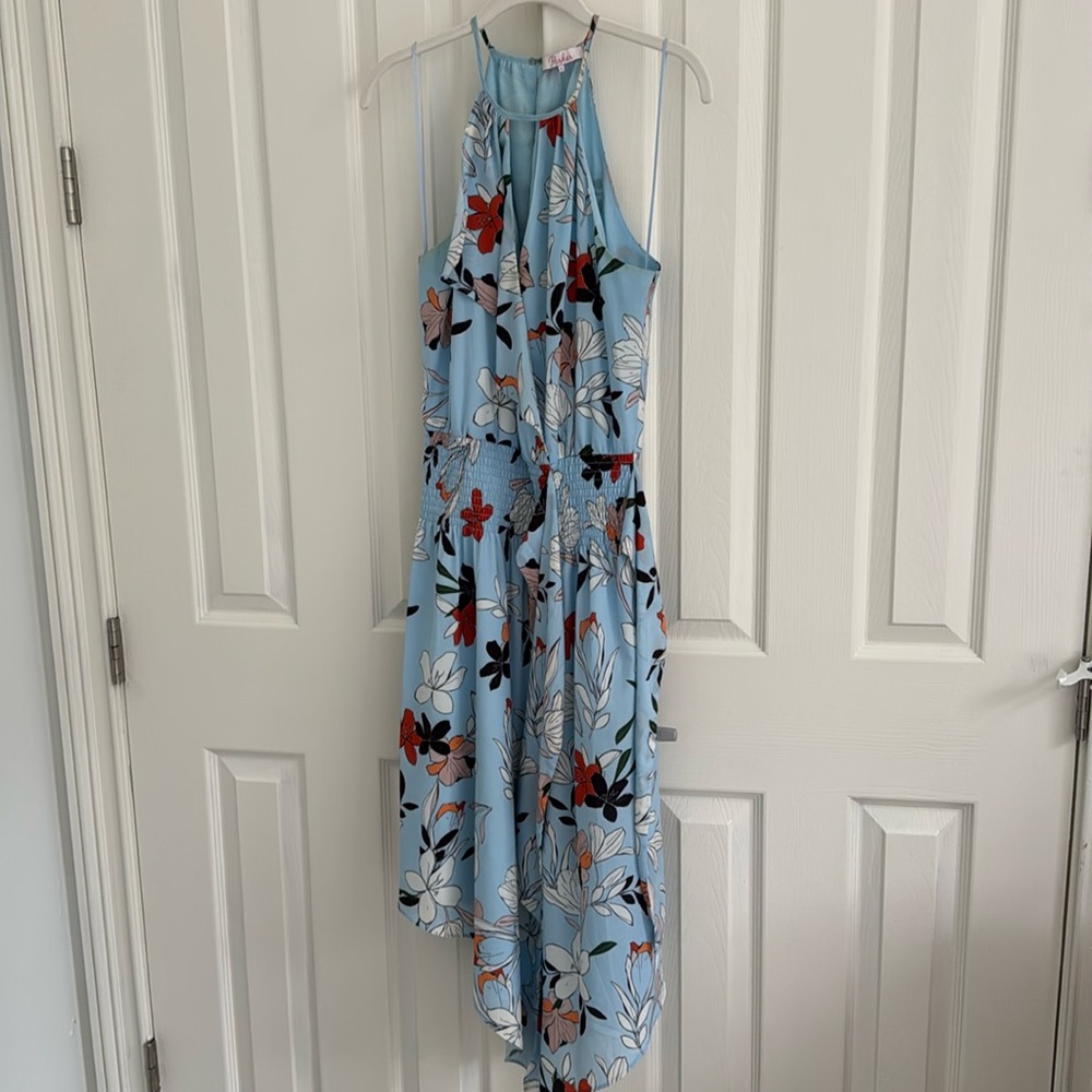 Parker Blue Floral High-Low Maxi